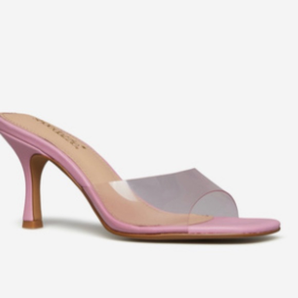 Pink/clear kitten heeled sandal, new without box, sz 10 - Picture 1 of 1